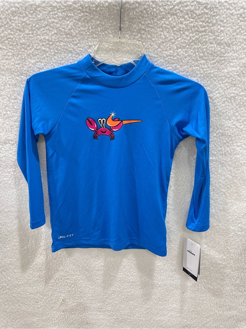 Boy’s Long-Sleeve Blue Nike Swim Rash Guard